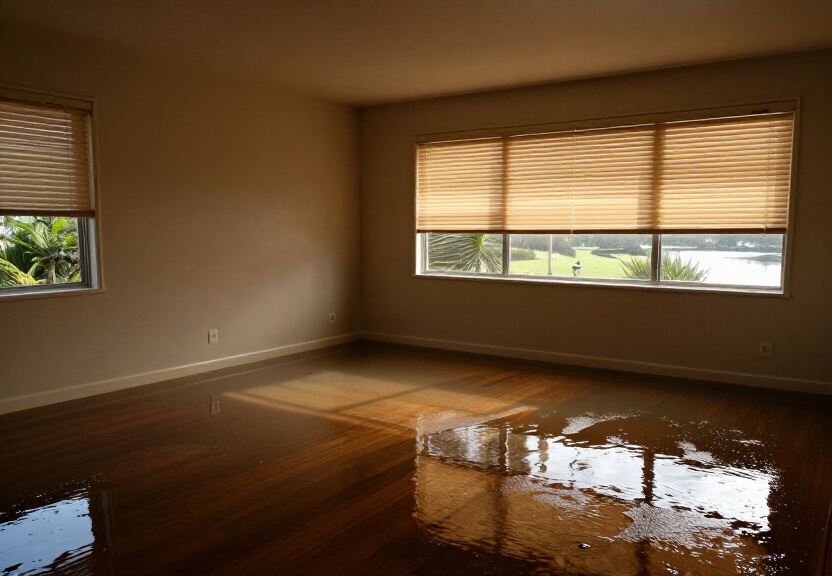 Water-damaged office in Greystanes before restoration